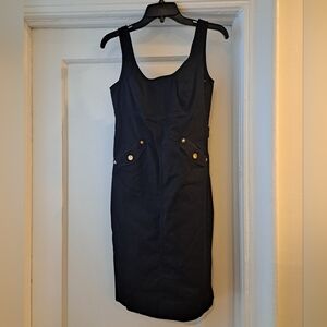 Etcetera Black Goldtone Hardware Dress